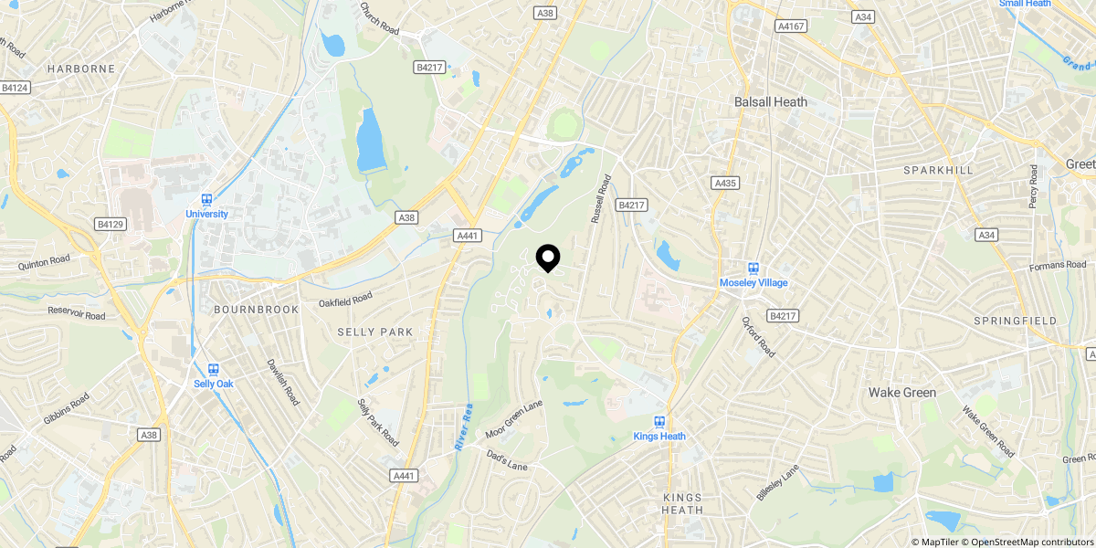 Approximate location of Goodby Road, Moseley, Birmingham, B13 8RL