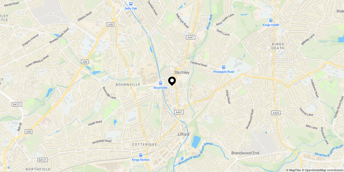 Approximate location of Ivy Road, Stirchley, Birmingham, B30 2NU