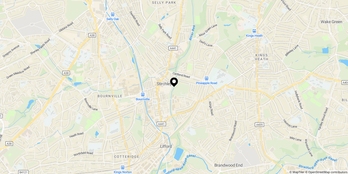Approximate location of Newlands Road, Birmingham, B30 2RG
