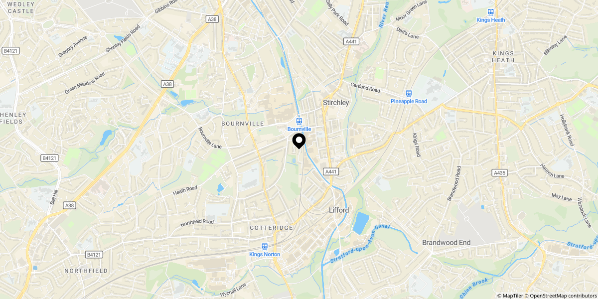 Approximate location of Selly Hall Croft, Birmingham, B30 2HL