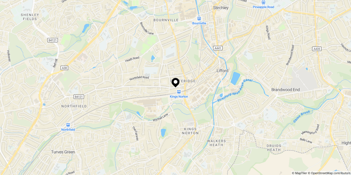Approximate location of Wingate Close, Birmingham, B30 1AA